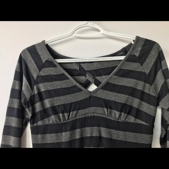 Volcom long sleeved black and grey jersey dress - Picture 3 of 5